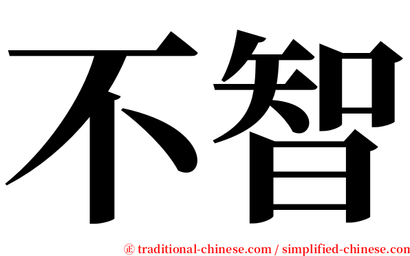 不智 serif font