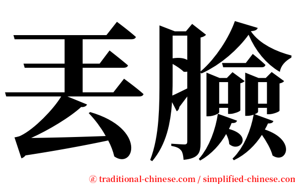 丟臉 serif font