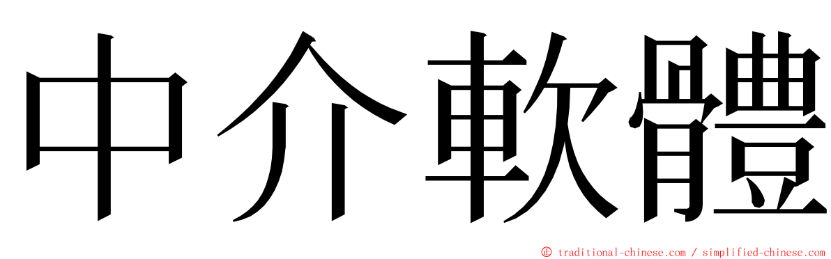 中介軟體 ming font