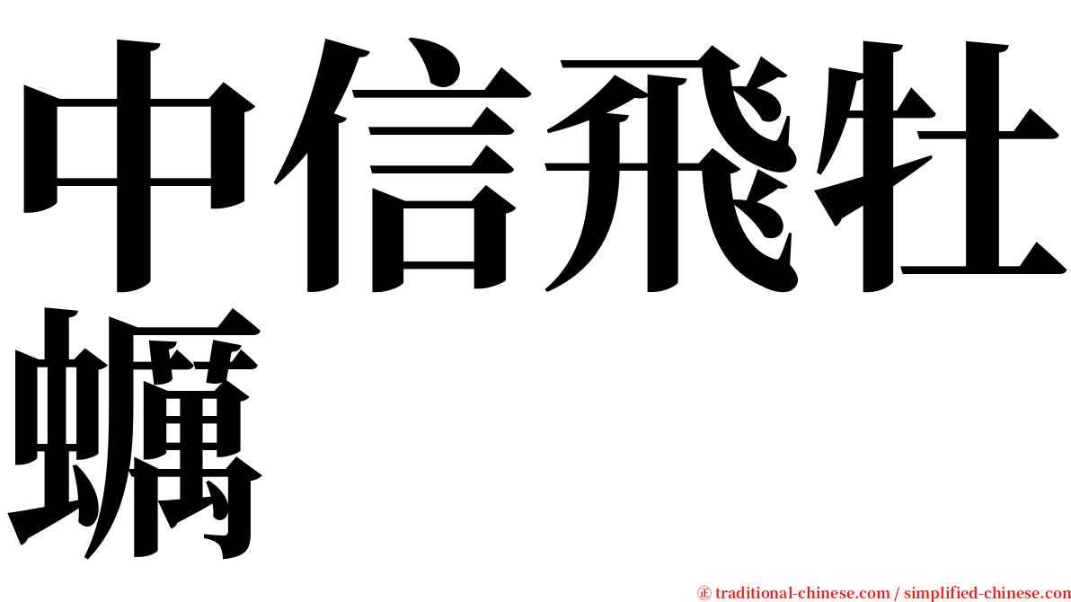 中信飛牡蠣 serif font
