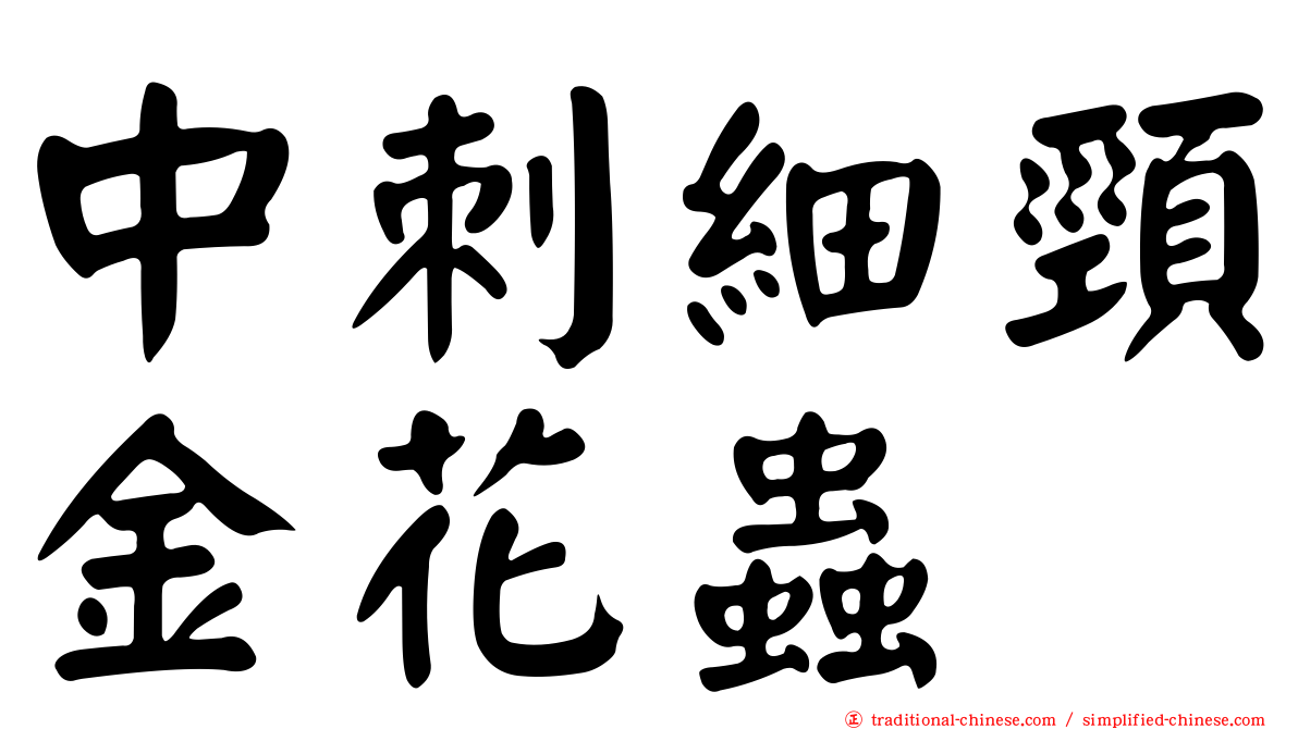 中刺細頸金花蟲