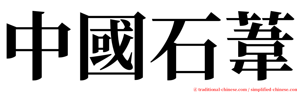 中國石葦 serif font