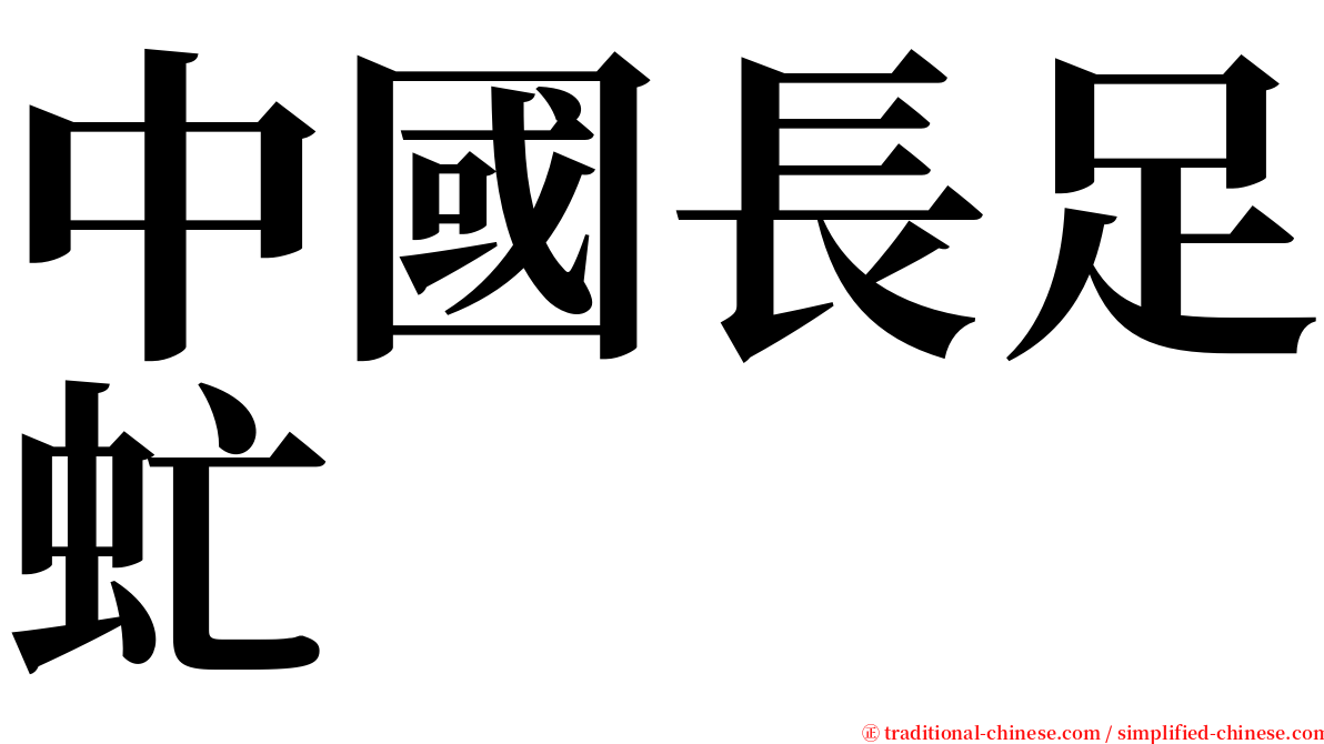 中國長足虻 serif font