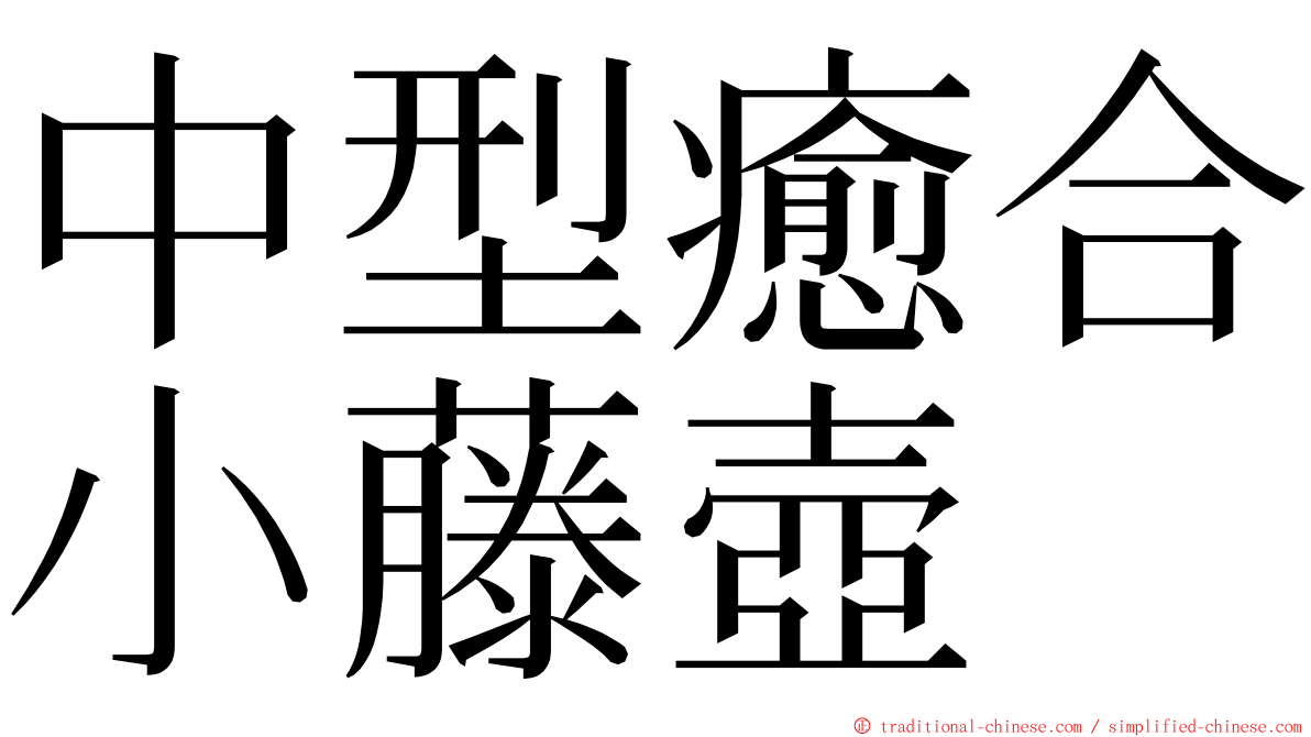 中型癒合小藤壺 ming font