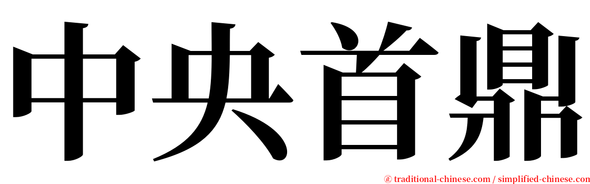 中央首鼎 serif font