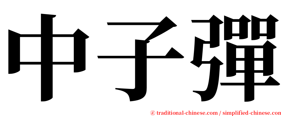 中子彈 serif font