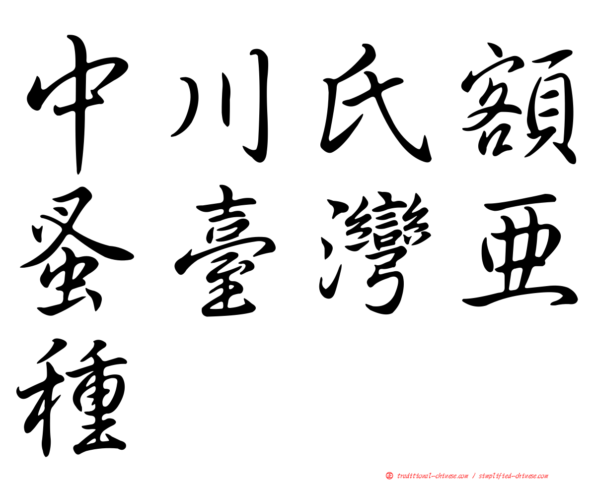 中川氏額蚤臺灣亞種