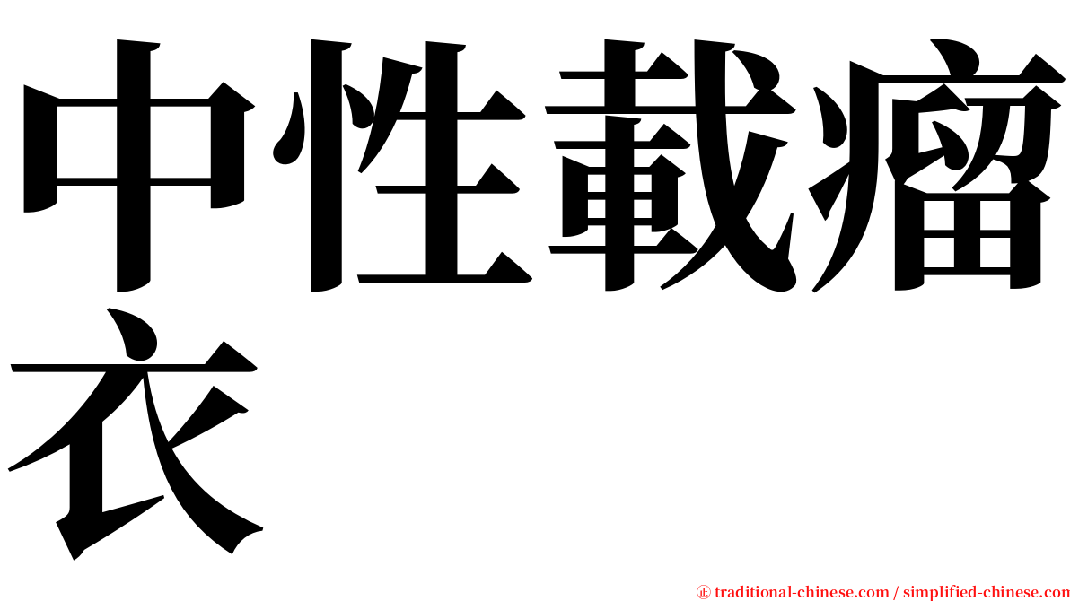 中性載瘤衣 serif font