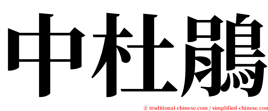 中杜鵑 serif font