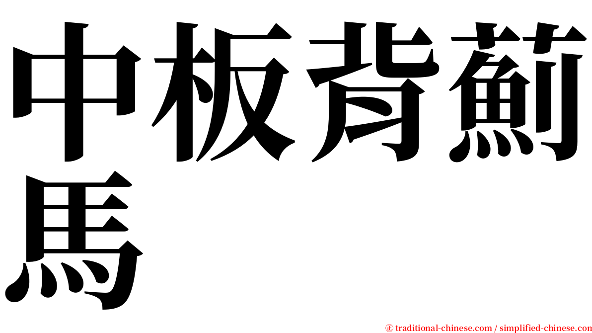 中板背薊馬 serif font