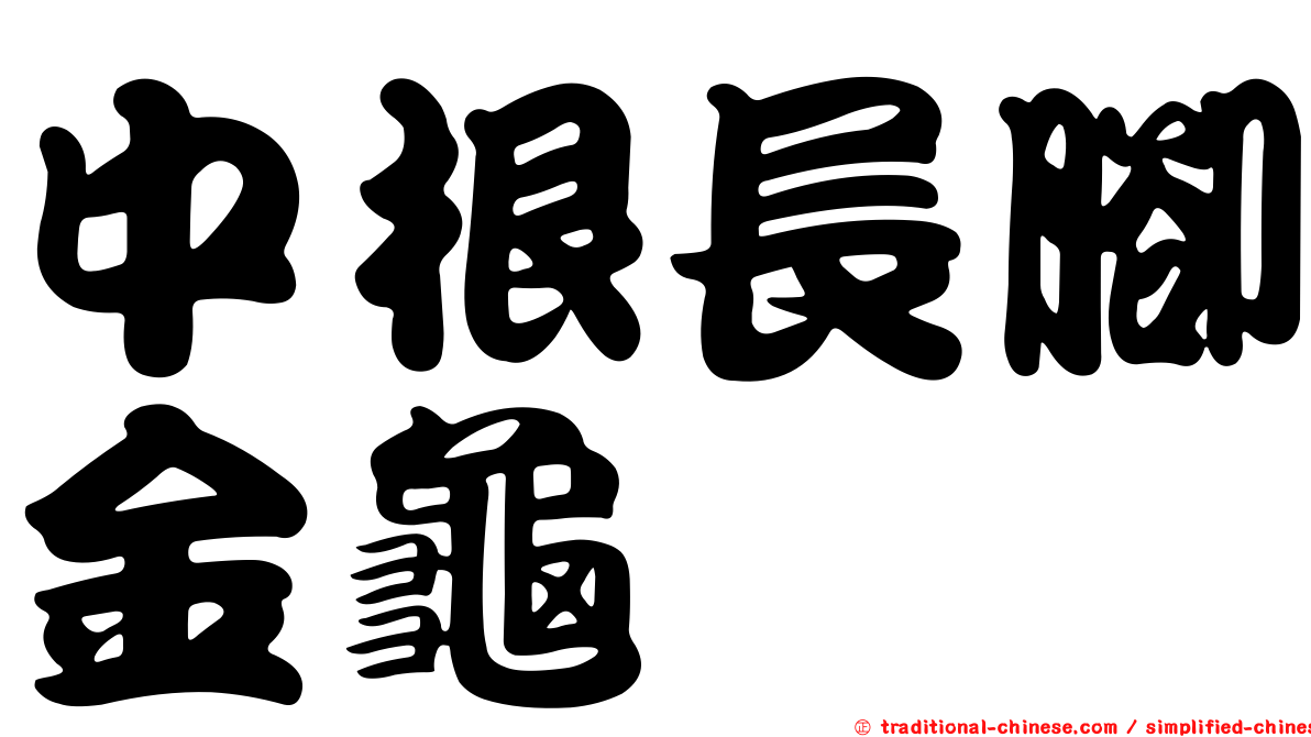 中根長腳金龜