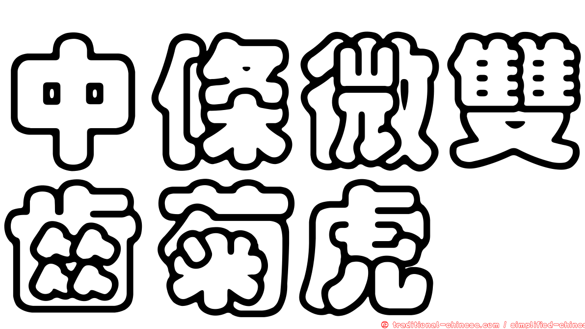 中條微雙齒菊虎