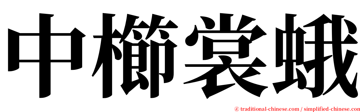 中櫛裳蛾 serif font