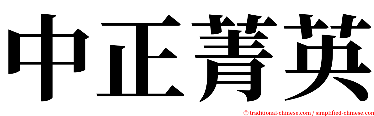 中正菁英 serif font