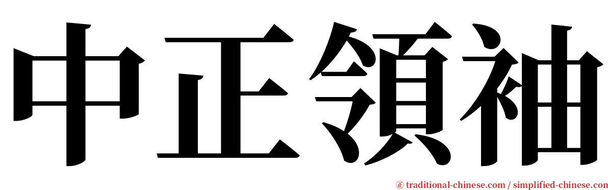 中正領袖 serif font