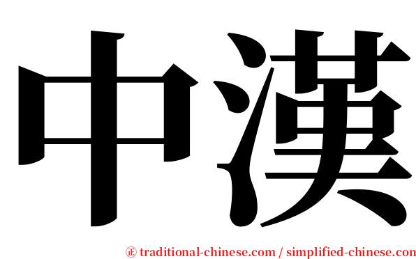 中漢 serif font