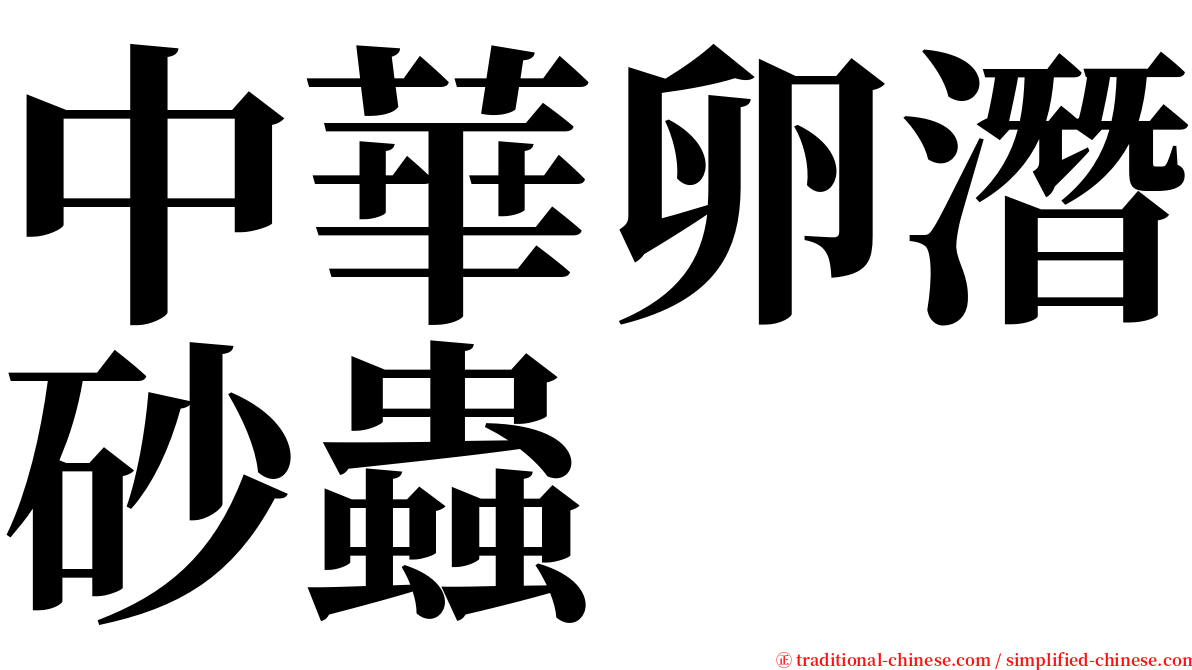 中華卵潛砂蟲 serif font