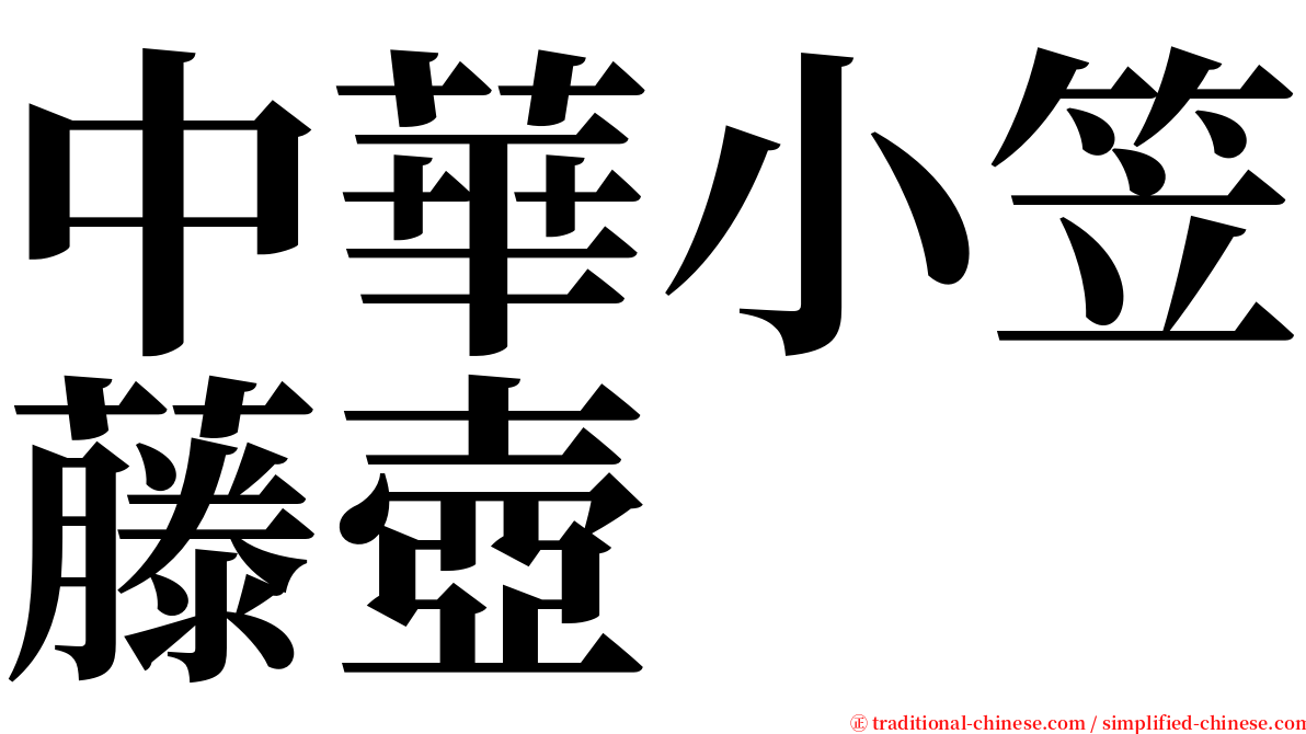 中華小笠藤壺 serif font