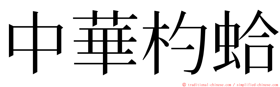 中華杓蛤 ming font