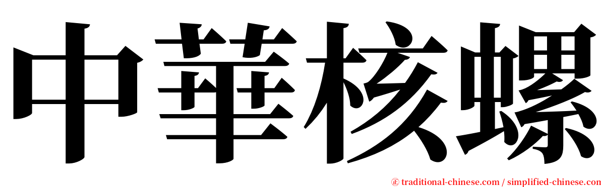 中華核螺 serif font