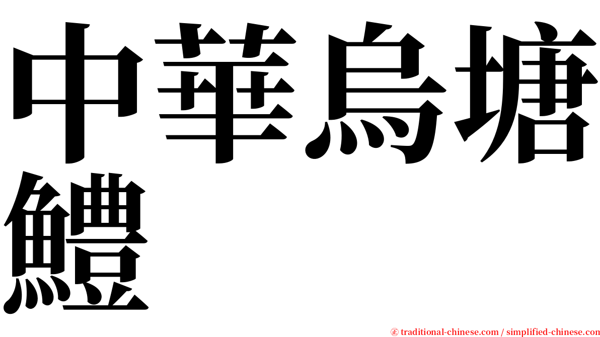 中華烏塘鱧 serif font