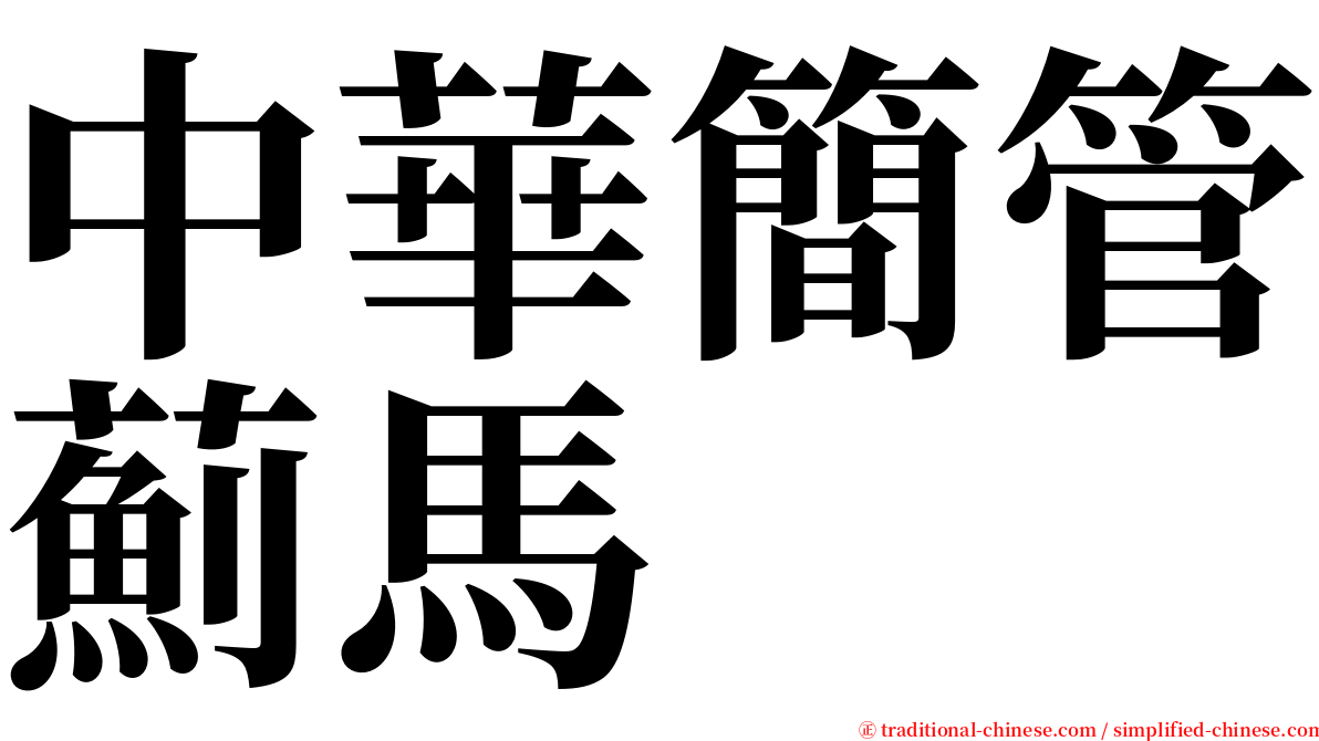 中華簡管薊馬 serif font