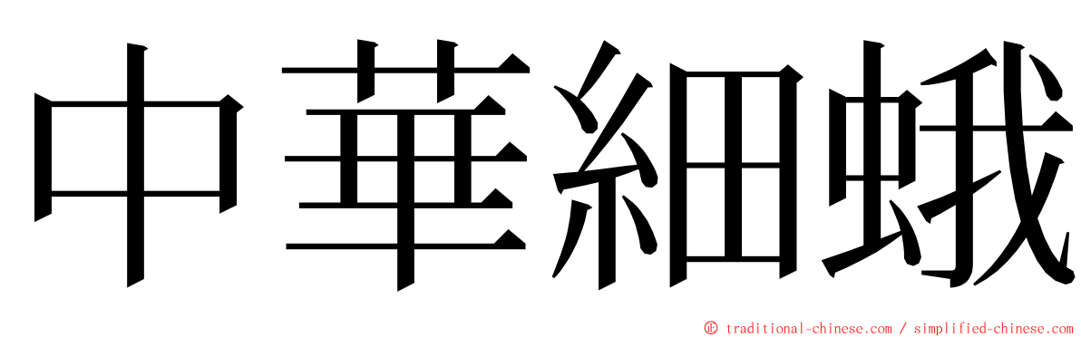 中華細蛾 ming font