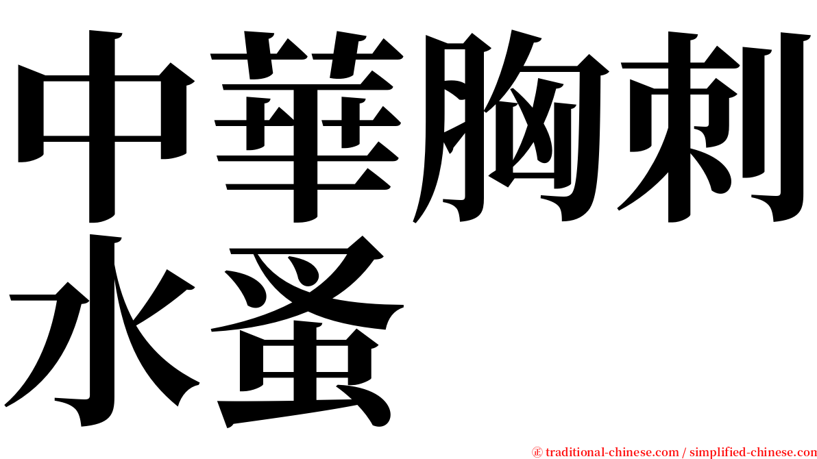 中華胸刺水蚤 serif font