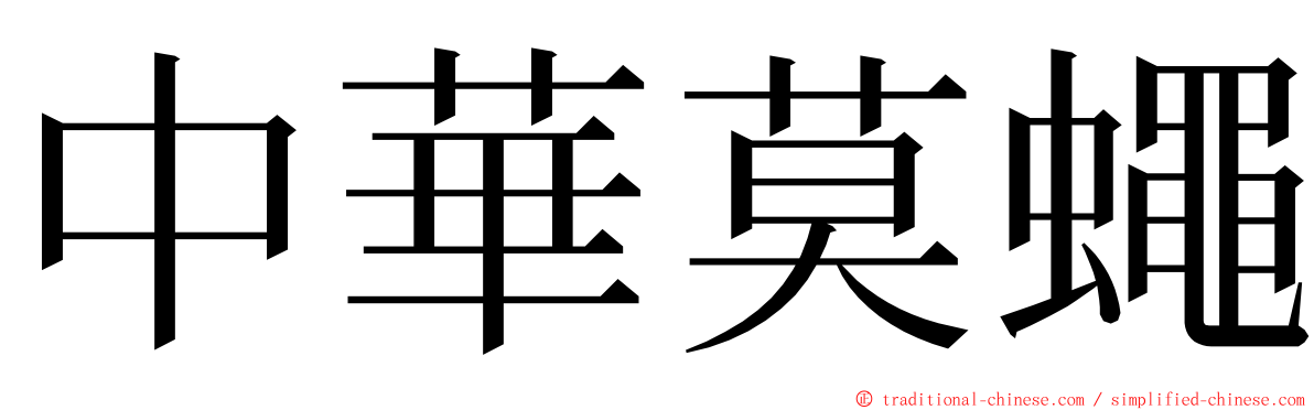 中華莫蠅 ming font