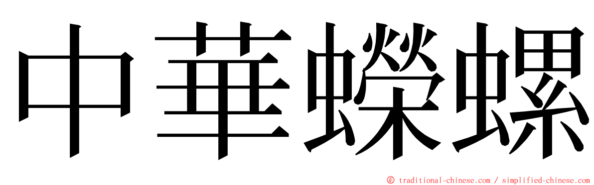 中華蠑螺 ming font