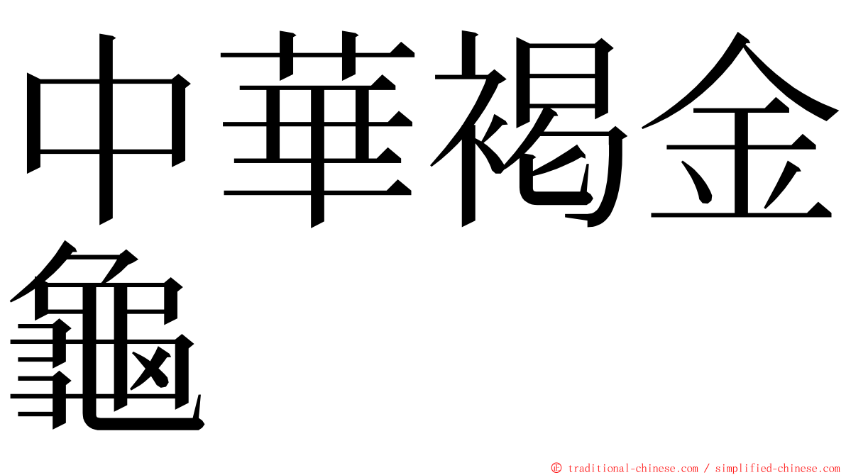 中華褐金龜 ming font