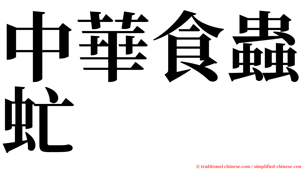 中華食蟲虻 serif font