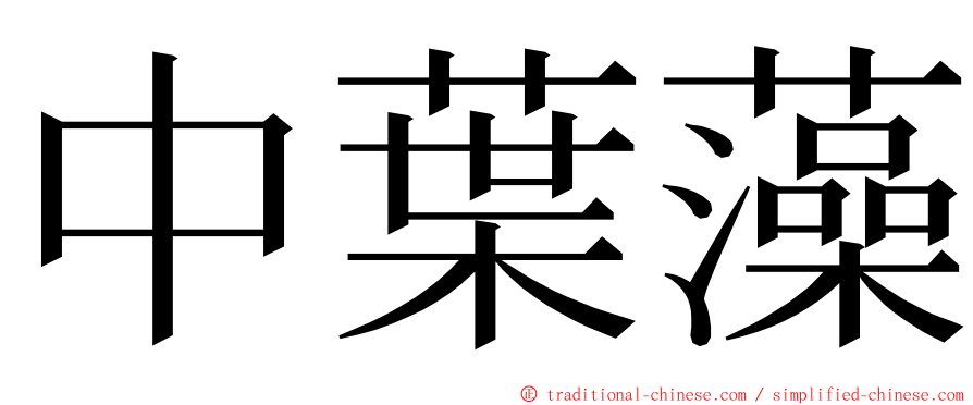 中葉藻 ming font