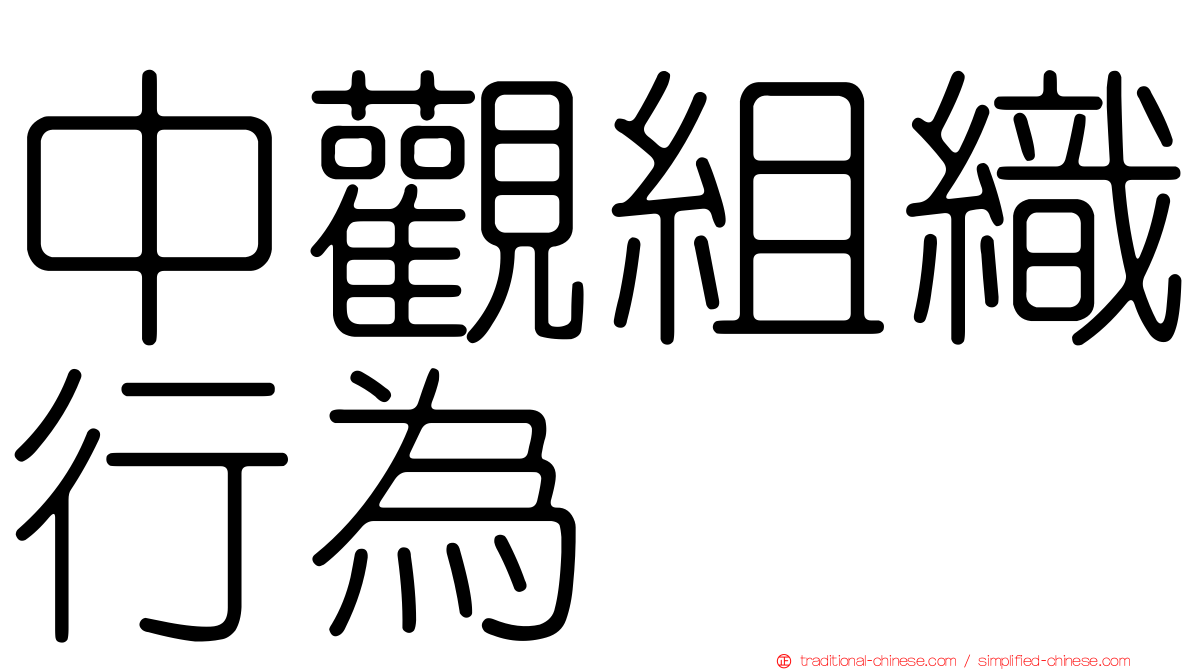 中觀組織行為