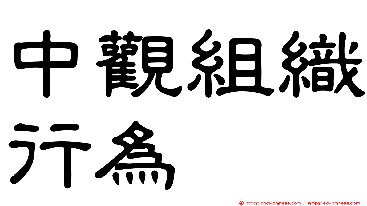 中觀組織行為