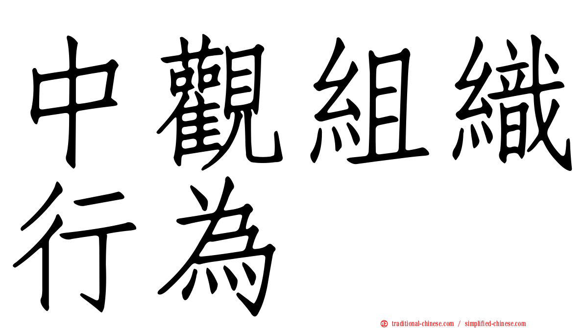 中觀組織行為