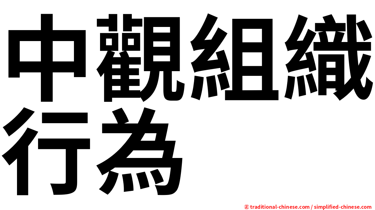 中觀組織行為