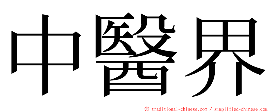 中醫界 ming font