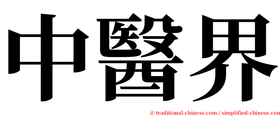 中醫界 serif font