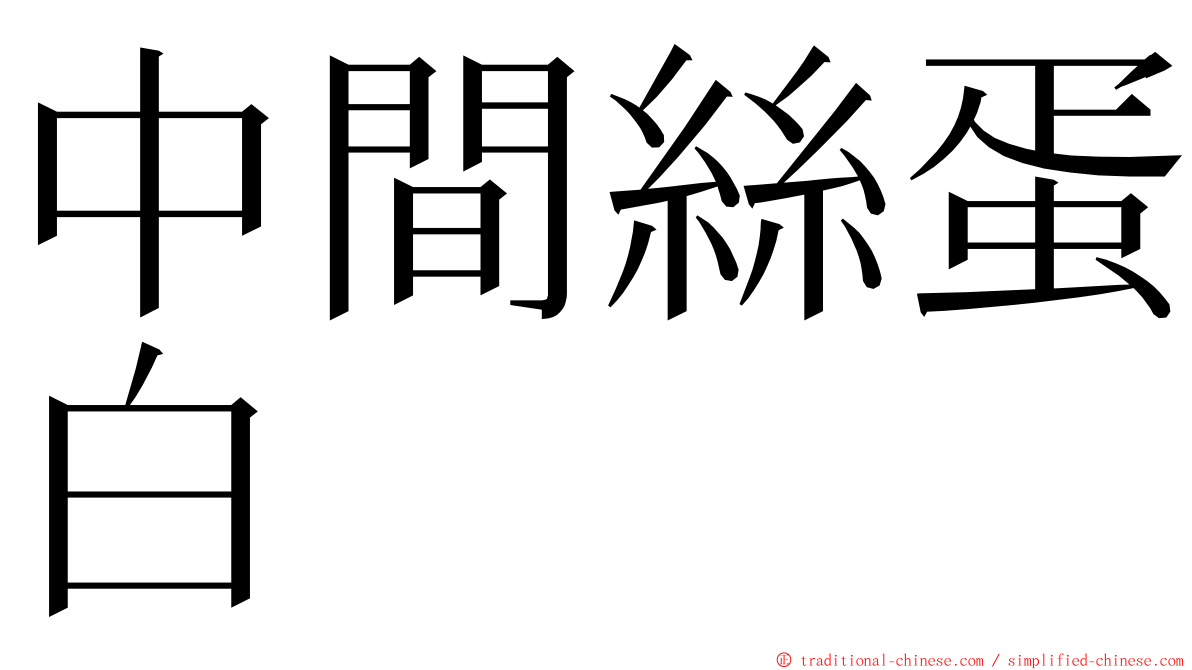 中間絲蛋白 ming font