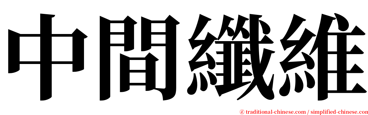 中間纖維 serif font