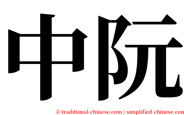 中阮 serif font