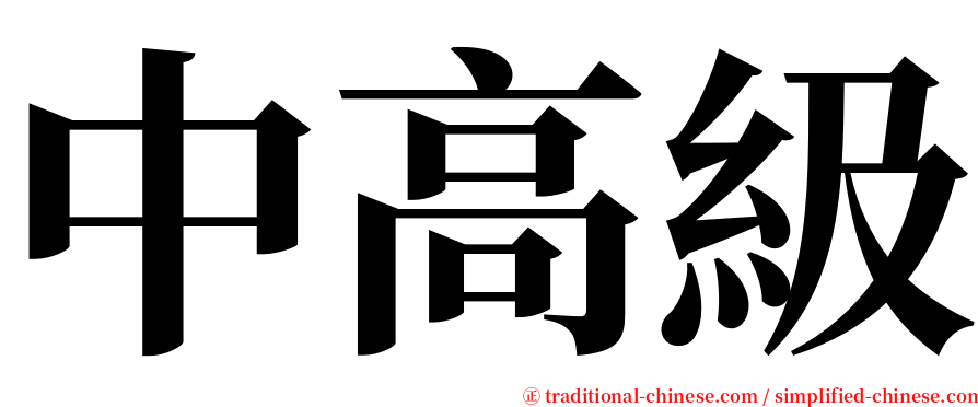 中高級 serif font