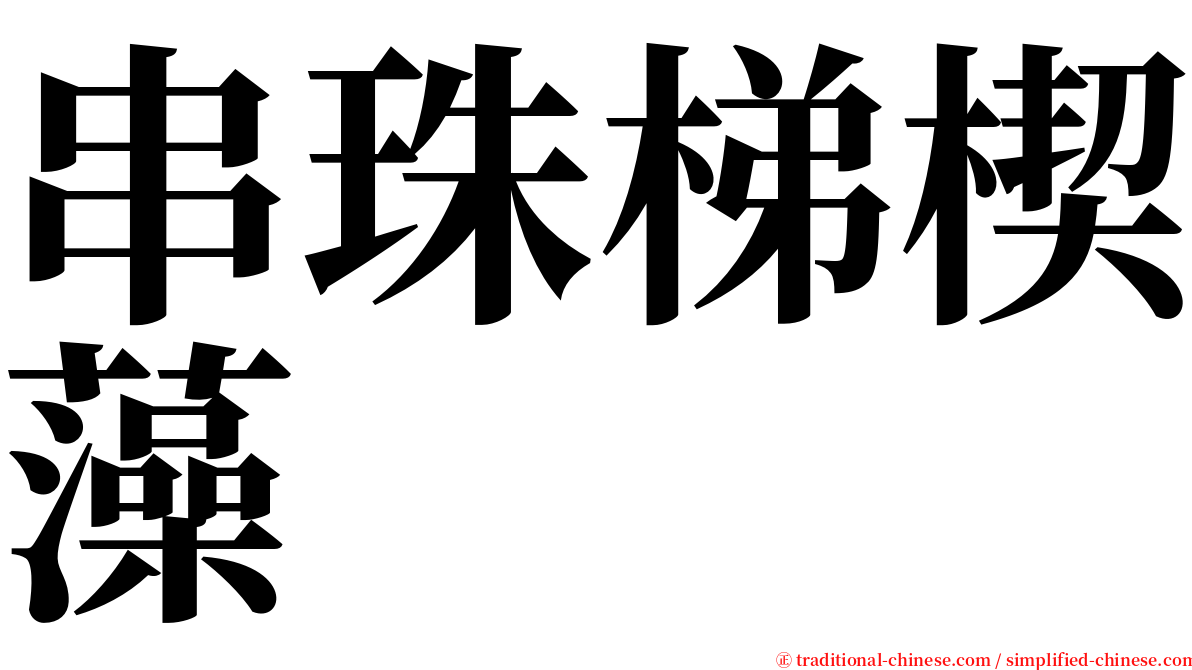 串珠梯楔藻 serif font