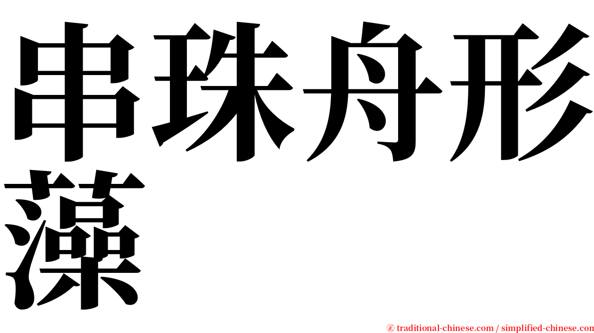 串珠舟形藻 serif font
