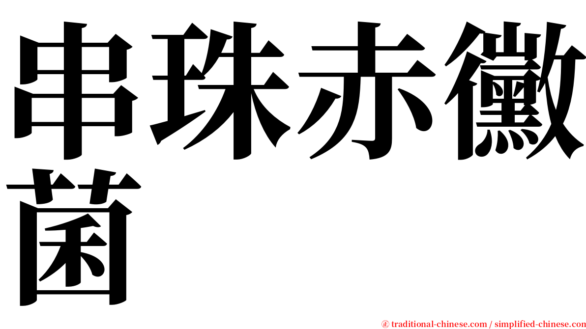 串珠赤黴菌 serif font