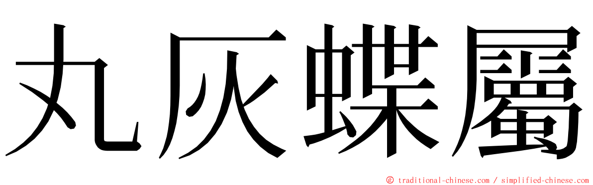 丸灰蝶屬 ming font