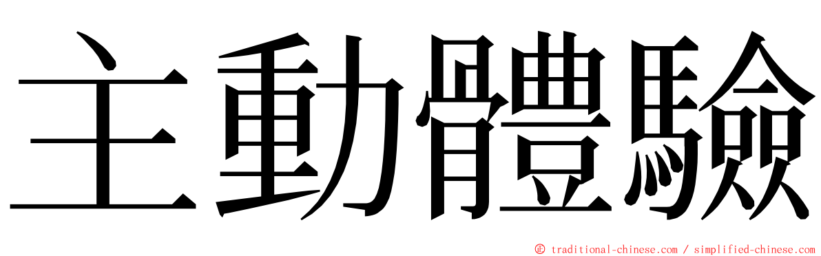 主動體驗 ming font