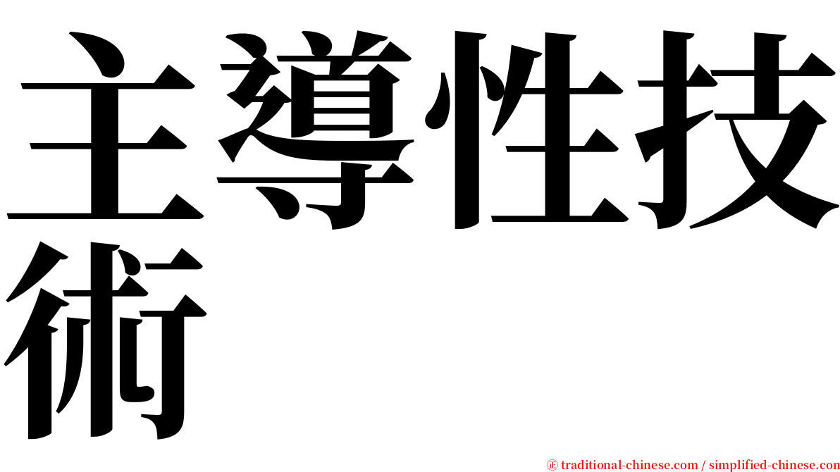 主導性技術 serif font