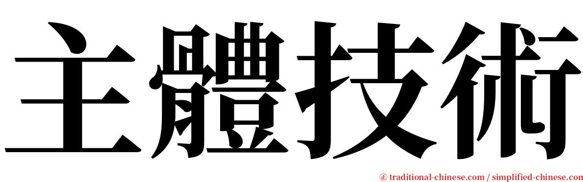 主體技術 serif font